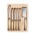 Andre Verdier Laguiole Debutant Cheese Knife Set Ivory 6pc