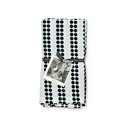 Aura Dotty Napkins 50cm 4pk Black/Natural