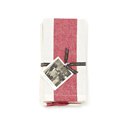 Aura Wide Stripe Napkins 50cm 4pk Chilli
