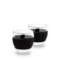 Bodum Pavina 2pc Glass Set w/ Silicone Band 100ml - Black
