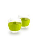 Bodum Pavina 2pc Glass Set w/ Silicone Band 100ml - Green