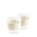 Bodum Pavina 2pc Glass Set w/ Silicone Band 100ml - Ivory