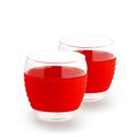 Bodum Pavina 2pc Glass Set w/ Silicone Band 350ml - Red