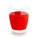 Bodum Pavina 2pc Glass Set w/ Silicone Band 450ml - Red