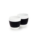 Bodum Pavina 2pc Mug Set w/ Silicone Band 250ml - Black