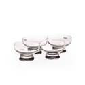 LSA Coro Dessert Bowl 11.5cm Set of 4 Platinum