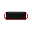 Le Creuset Rectangular Grill 32.5cm Cherry Red with Free Cookbook