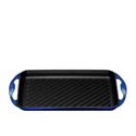 Le Creuset Rectangular Grill 32.5cm Cobalt Blue with Free Cookbook