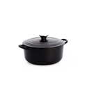 Le Creuset Round French Oven with Stainless Steel Knob 20cm - 2.4L Satin Black