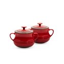Le Creuset Soup Bowls Set of 2 Cherry Red