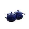 Le Creuset Soup Bowls Set of 2 Cobalt Blue
