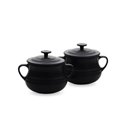 Le Creuset Soup Bowls Set of 2 Satin Black