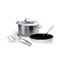 Scanpan CTX 4pc Starter Set w/ Frypan, Casserole, S/S Spoon & Slotted Turner