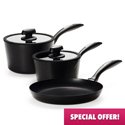 Scanpan IQ 3pc Set with Frypan & Saucepans