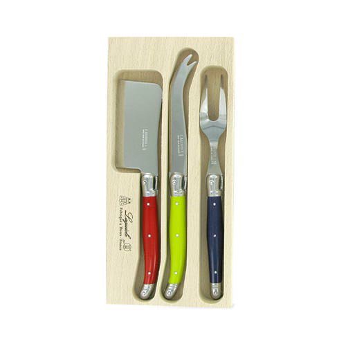 verdier laguiole cheese set knife knife set laguiole andre knife 3pc debutant set debutant black  cheese
