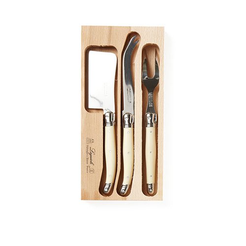 3pc Verdier Knife Ivory laguiole Laguiole Set cheese Cheese debutant Andre  knife Debutant set