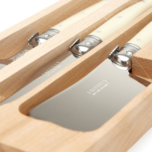 verdier debutant laguiole black ivory laguiole knife 3pc  cheese andre knives cheese set laguiole