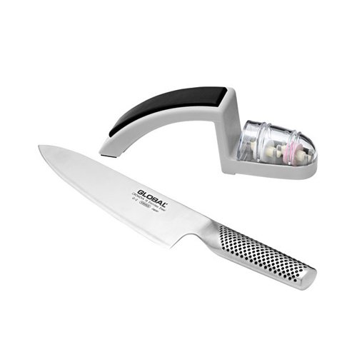Global Cook's Knife & Sharpener Set