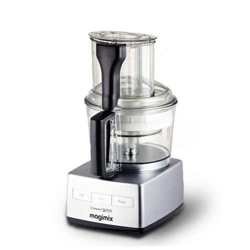 Magimix 3200XL Food Processor Matt Chrome w/ XL Feed Tube