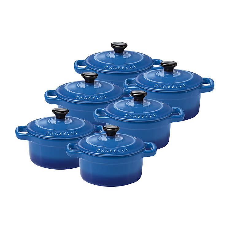 Chasseur Mini Cocotte Set of 6 Sky Blue On Sale Now!