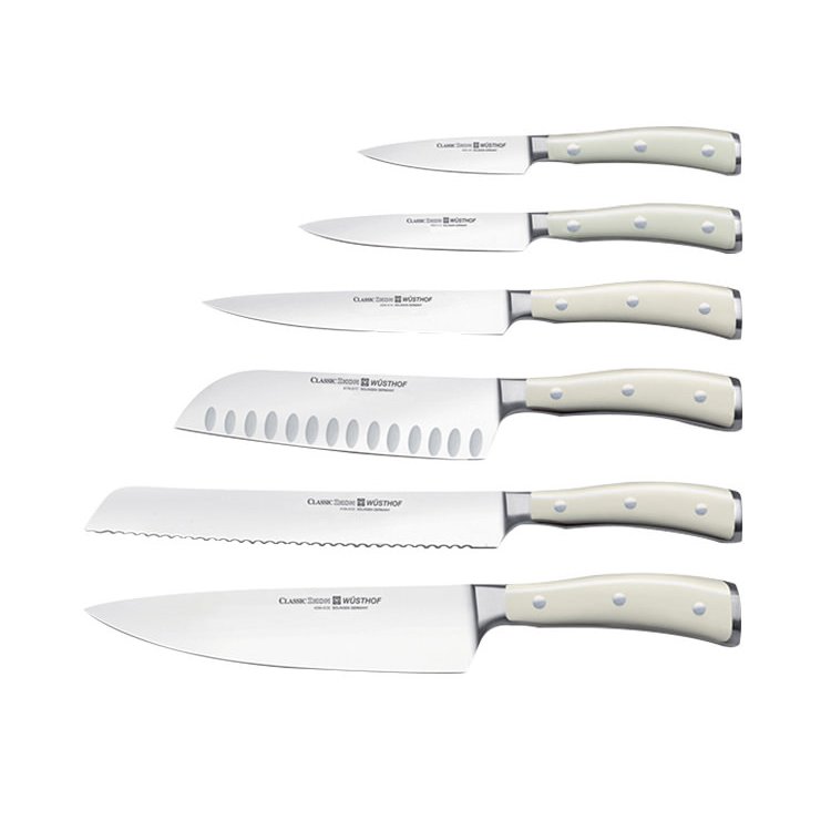 Wusthof Classic Ikon 7pc Knife Block Set Creme On Sale Now!