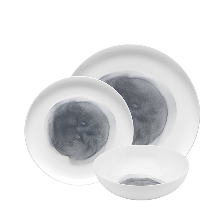 Ecology Watercolour Smoke Dinner Set 12pc Fast Shipping