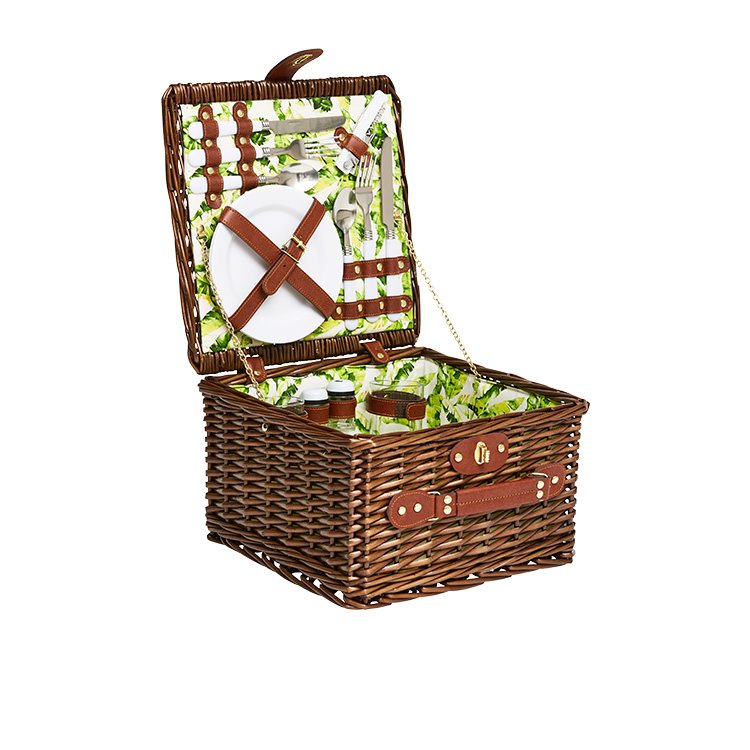 Kitchen Warehouse Half Wicker 2 Person Picnic Basket Tropical Fast