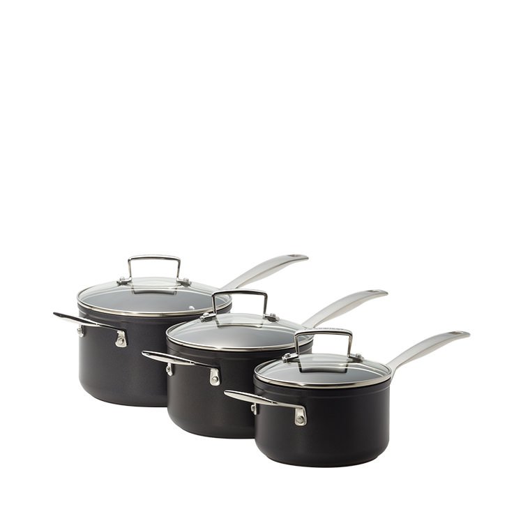 Le Creuset Toughened NonStick 3pc Saucepan Set On Sale Now!