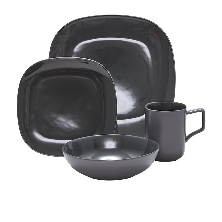 Salt & Pepper Shade Dinner Set 16pc Charcoal Fast Shipping