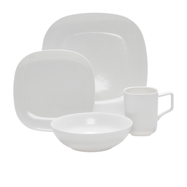 Salt & Pepper Shade Dinner Set 16pc White Fast Shipping