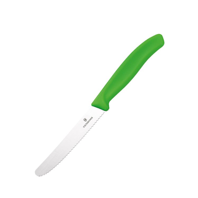 Victorinox Serrated Tomato & Sausage Knife 11cm Green Fast Shipping