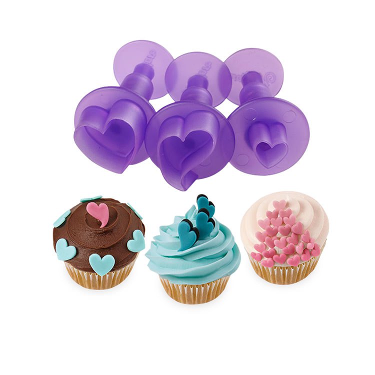 Wilton Hearts Mini Fondant Cut-Out Set - Fast Shipping