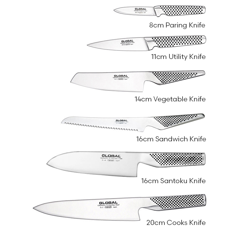 Global Zeitaku 7pc Knife Block Set White On Sale Now!