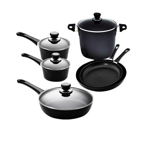 Scanpan Classic 6pc Set 2 Saucepans, 2 Frypans, Stock Pot & Saute Pan