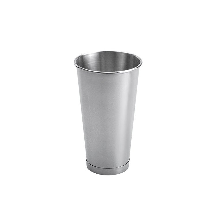 silver milkshake cup