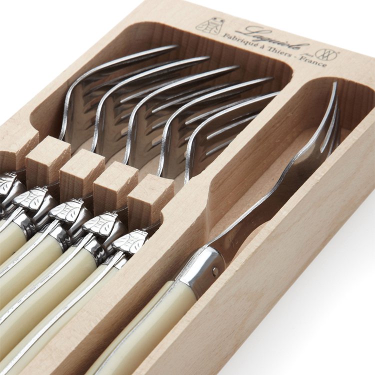 Laguiole by Andre Verdier Debutant Forks 6pc Ivory Buy Now & Save!