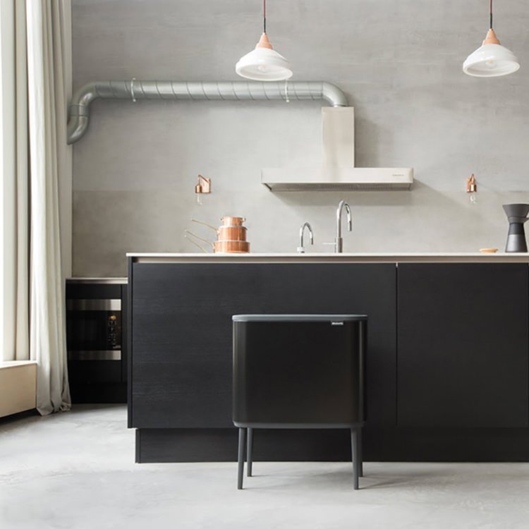Brabantia Bo Touch Dual Bin 11L+23L Matte Black Kitchen Warehouse™