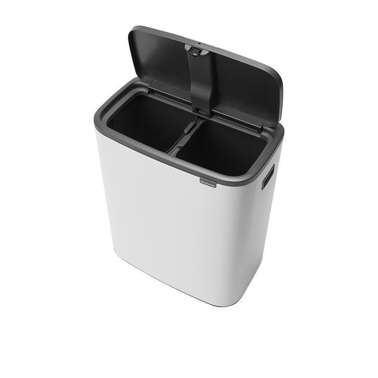 Bo Touch Dual Bin 30L+30L White Kitchen Warehouse