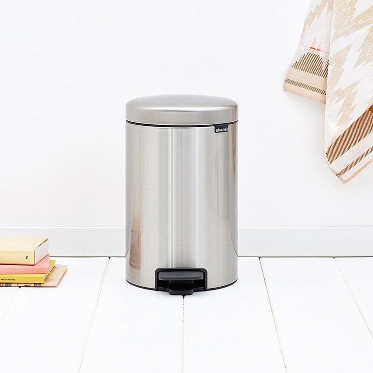 Brabantia NewIcon Pedal Bin 12L Matte Steel Kitchen Warehouse™