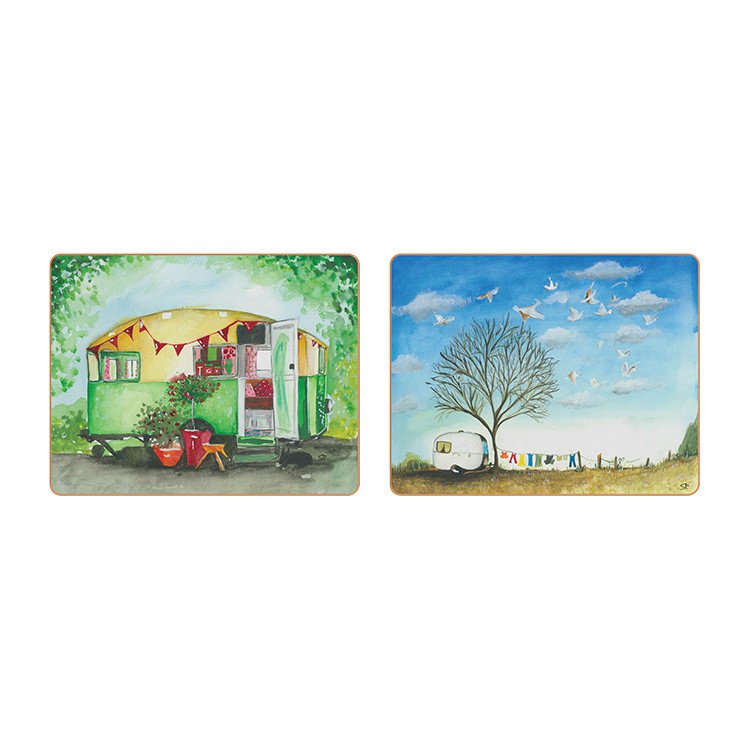 Cinnamon Vintage Caravan Placemats Set of 6 Fast Shipping