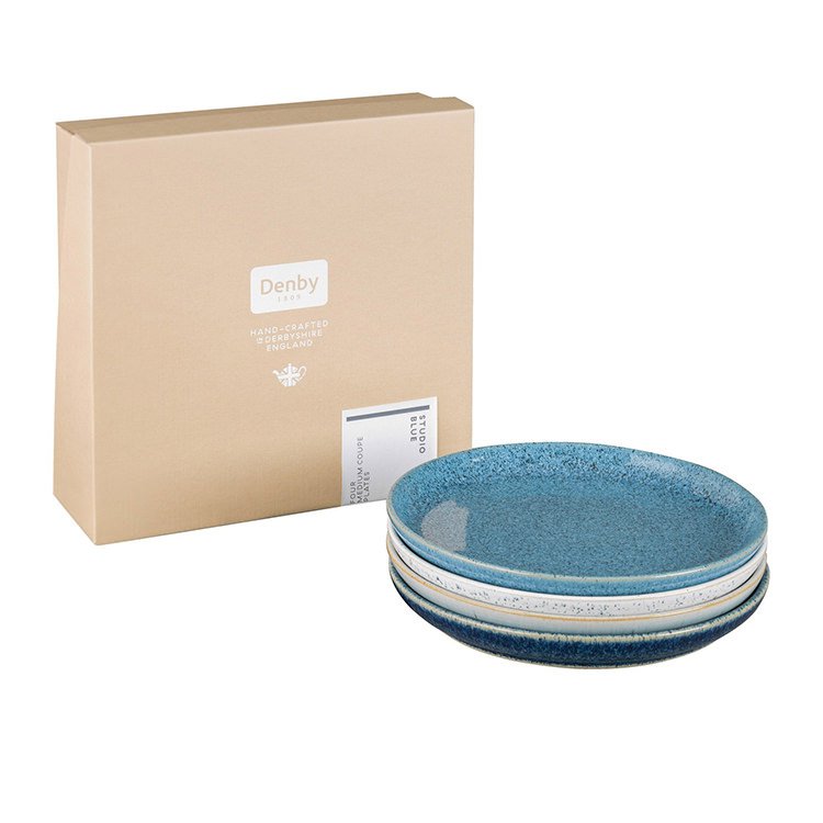 Denby Studio Blue Coupe Dinner Plate 21cm Set Kitchen Warehouse™