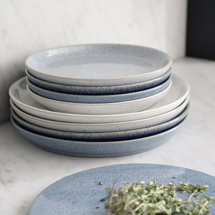 Denby Studio Blue Coupe Dinner Plate 26cm Set Kitchen Warehouse™