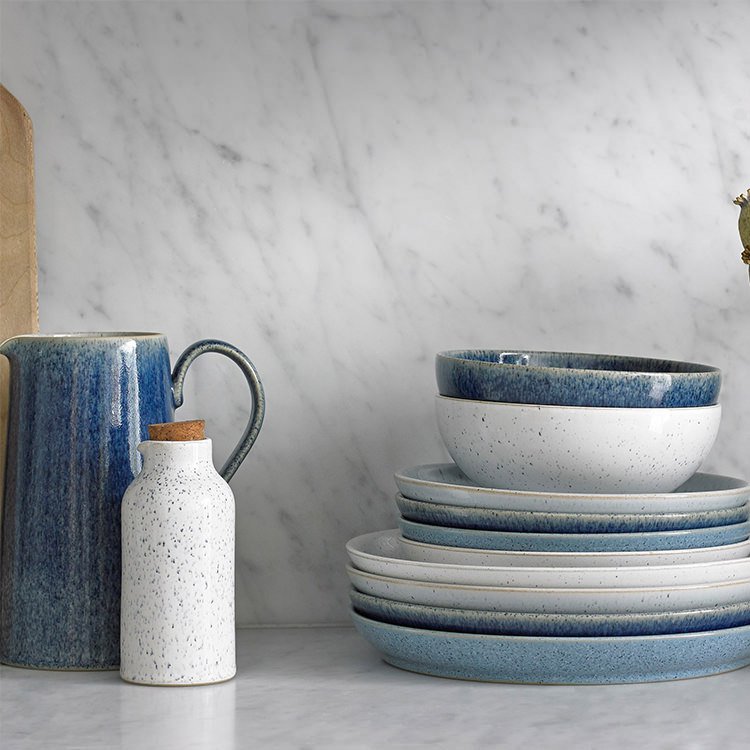 Denby Studio Blue Coupe Dinner Plate 26cm Set Kitchen Warehouse™