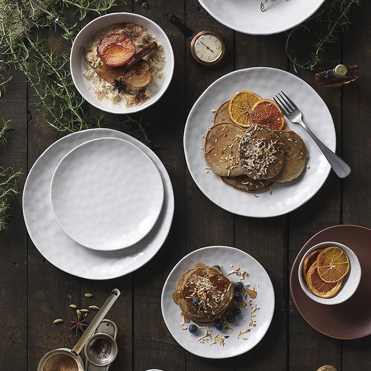 Ecology Speckle Dinner Set 12pc Milk Fast Shipping