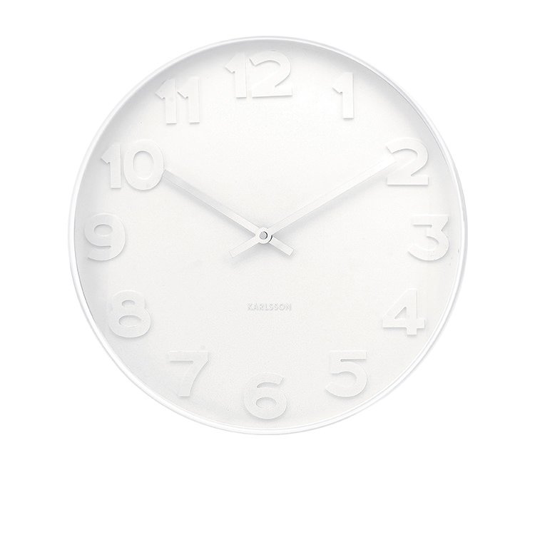 Karlsson Mr White Numbers Wall Clock Large Fast Karlsson Mr White Numbers Wall Clock Large 199 00