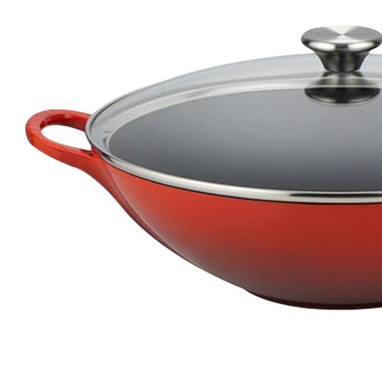 Le Creuset Wok w/ Lid 32cm Cerise On Sale Now!