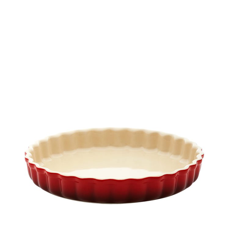 Le Creuset Fluted Flan Dish 24cm Cerise On Sale Now!