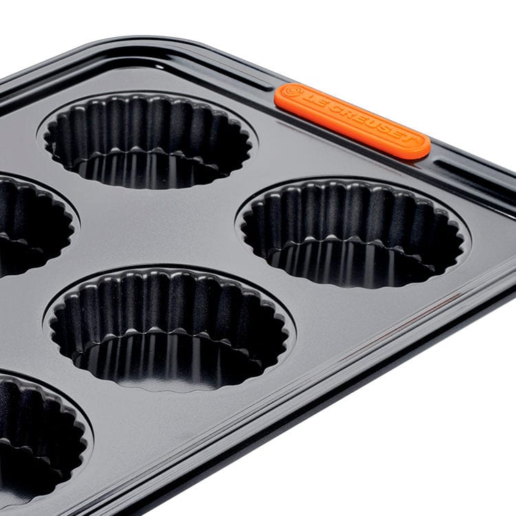 Le Creuset Toughened NonStick Fluted Tart Tray 6 Cup Fast Shipping