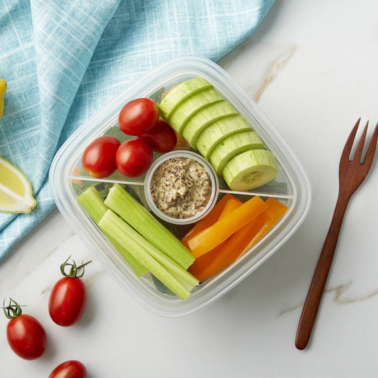 Lock & Lock Special Salad Lunch Box with Dividers 950ml Fast Shipping