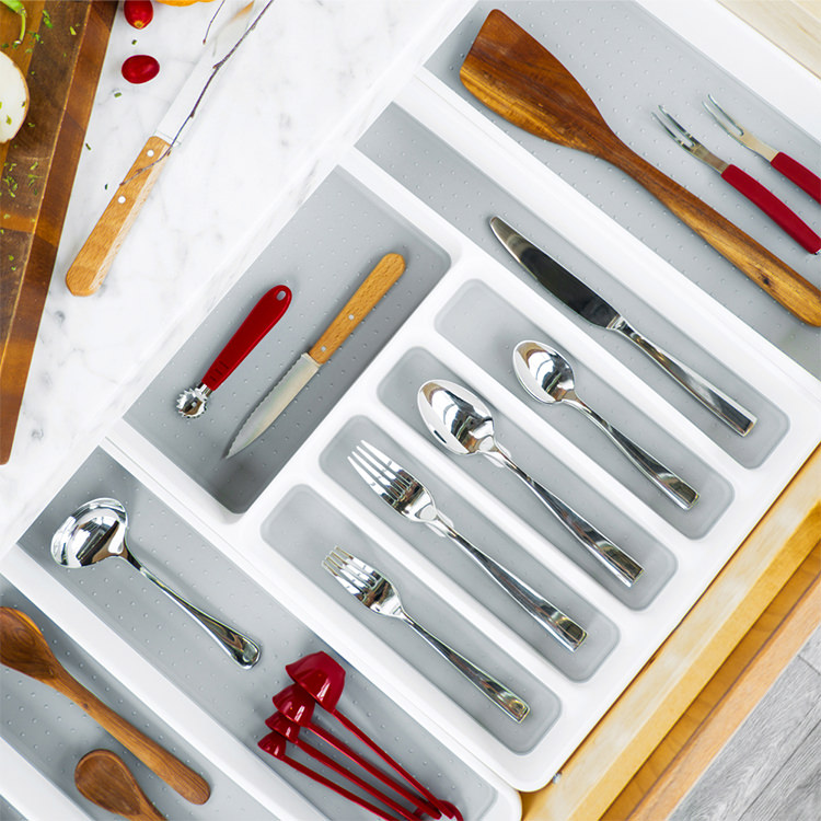 Madesmart Cutlery Tray 6 Compartment White On Sale Now!